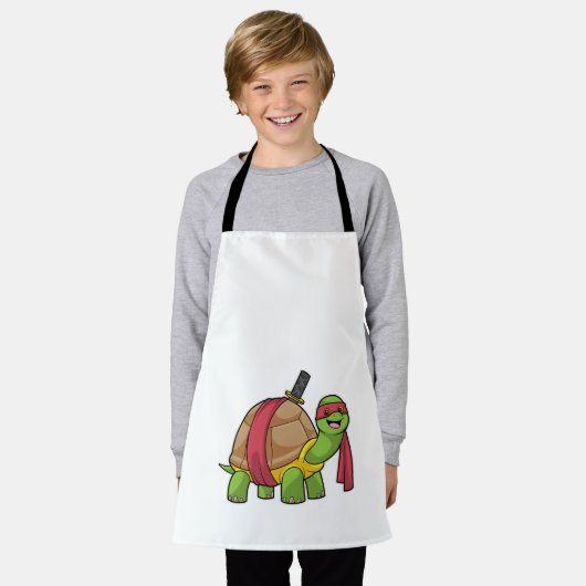 Schildkröte in Kampfkunst mit Schwert Schürze (Getragen)