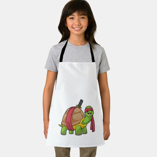 Schildkröte in Kampfkunst mit Schwert Schürze (Insitu)