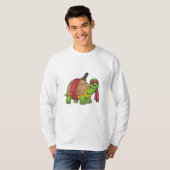 Schildkröte in Kampfkunst mit Schwert T-Shirt (Vorne ganz)