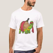 Schildkröte in Kampfkunst mit Schwert T-Shirt (Vorderseite)