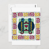 Schildkröte in Liebe Postkarte (Vorne/Hinten)