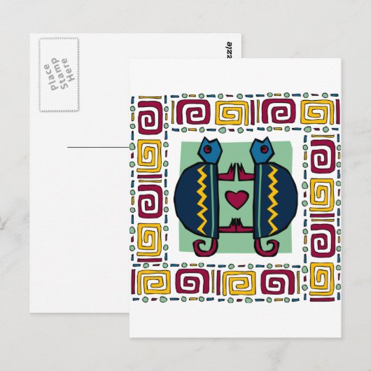 Schildkröte in Liebe Postkarte (Vorne/Hinten)