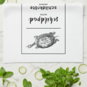 Schildkröte in verschiedenen Sprachen Geschirrtuch (Gefaltet)