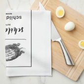 Schildkröte in verschiedenen Sprachen Geschirrtuch (Viertel Falte)