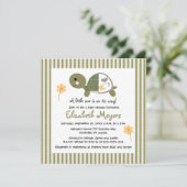 Schildkröte in Windeln Kinderdusche Einladungen Gr (Stehend Vorderseite)