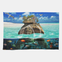 Schildkröte-Insel-Fantasie-abgelegener