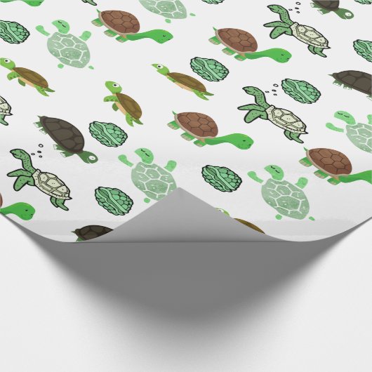 Schildkröte-Insel Geschenkpapier (Ecke)