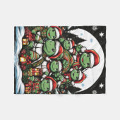 Schildkröte ist glücklich mit Weihnachtsgeschenken Fleecedecke (Vorderseite (Horizontal))