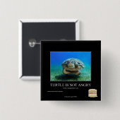 Schildkröte ist nicht verärgert button (Vorne & Hinten)