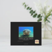 Schildkröte ist nicht wütend postkarte (Stehend Vorderseite)
