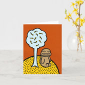 SCHILDKRÖTE-JUNGE Gruß-Karte Karte (Gelbe Blume)