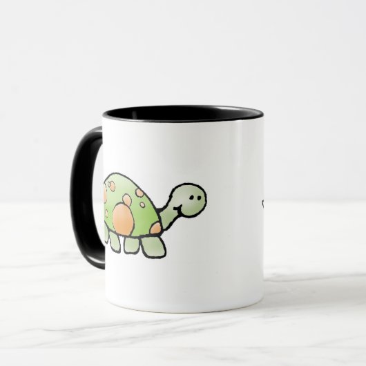 Schildkröte-Kaffee-Tasse - Wecker kundengerecht Tasse (Vorderseite Links)