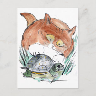 Schildkröte - Kitten sagt, du bist es! Postkarte