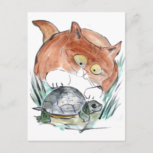 Schildkröte - Kitten sagt, du bist es! Postkarte (Vorderseite)