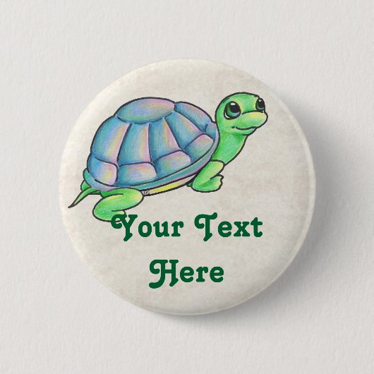 Schildkröte knöpft Schablone Button (Vorderseite)