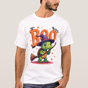 Schildkröte Landschildkröte Buh Hexe Süßes oder Sa T-Shirt