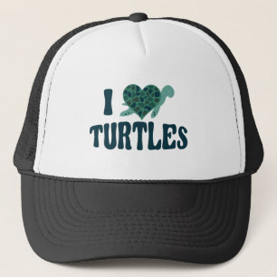 Schildkröte Landschildkröte Herz Ich Liebe Kopie K Truckerkappe