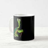 Schildkröte Landschildkröte Rentner Lustig Stehend Kaffeetasse (Vorderseite Links)