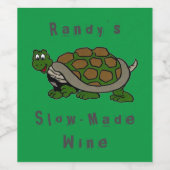 Schildkröte langsam hausgemachte langsamer Tortois Weinetikett (Einzelnes Label)