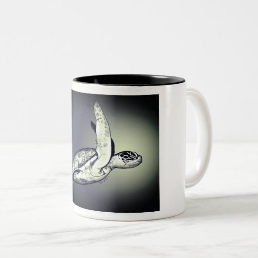 Schildkröte, Leggings Zweifarbige Tasse (VorderseiteRechts)
