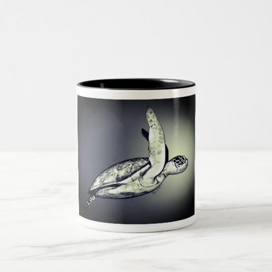 Schildkröte, Leggings Zweifarbige Tasse (Mittel)