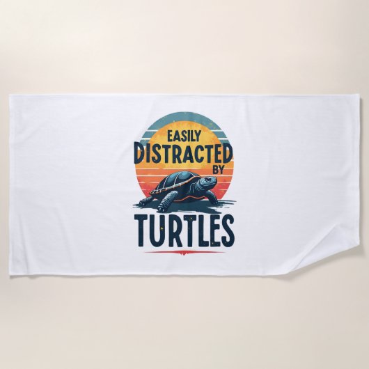 Schildkröte leicht von Schildkröten Meer Vintag Ki Strandtuch (Vorderseite)