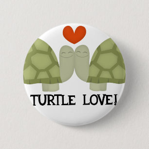 Schildkröte-Liebe Button