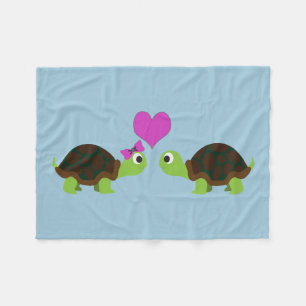 Schildkröte-Liebe Fleecedecke