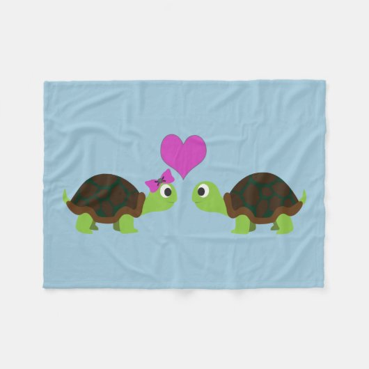 Schildkröte-Liebe Fleecedecke (Vorderseite (Horizontal))