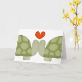 Schildkröte-Liebe Karte (Gelbe Blume)