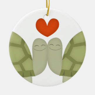 Schildkröte-Liebe Keramik Ornament