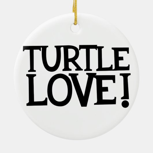 Schildkröte-Liebe Keramikornament (Hinten)