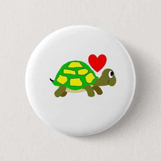 Schildkröte-Liebe-Knopf Button (Vorderseite)