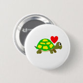 Schildkröte-Liebe-Knopf Button (Vorne & Hinten)
