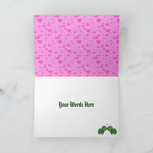 Schildkröte-Liebekarte Feiertagskarte (Innenseite)