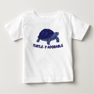 Schildkröte-liebenswerte süße blaue Landschildkröt Baby T-shirt