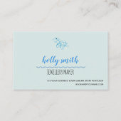 Schildkröte-Logo-Strandthema Visitenkarte (Rückseite)