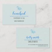 Schildkröte-Logo-Strandthema Visitenkarte (Vorne/Hinten)