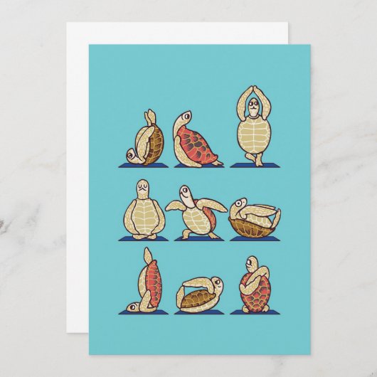 Schildkröte Lover Green Sea Turtle Yoga Save The Date (Vorne/Hinten)