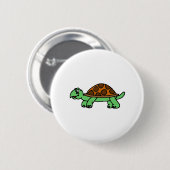 Schildkröte Lustig Button (Vorne & Hinten)