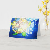 Schildkröte-Mandala-Gruß-Karte Karte (Gelbe Blume)