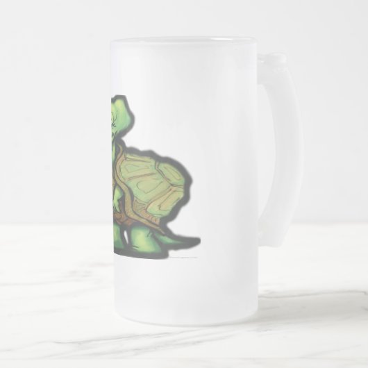 Schildkröte Mattglas Bierglas (VorderseiteRechts)