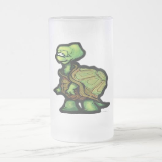 Schildkröte Mattglas Bierglas (Mittel)