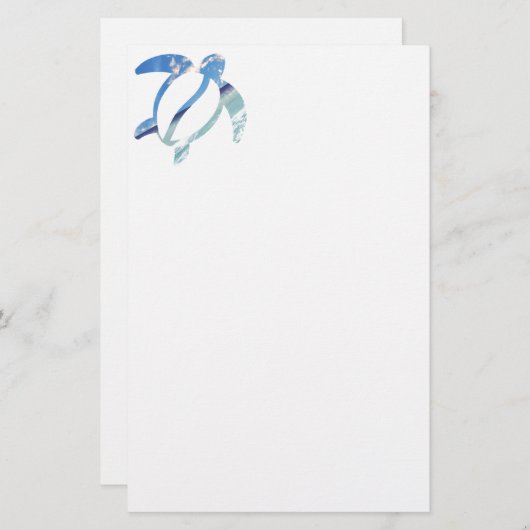 Schildkröte-Meer-Himmel Briefpapier (Vorne/Hinten)