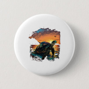 Schildkröte Meer Ozean Strand Tropischer Strand So Button