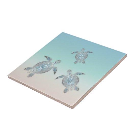 Schildkröte, Meeresschildkröte Fliese (Seite)