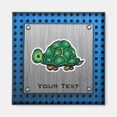 Schildkröte; Metallaussehen Magnet (Vorne)