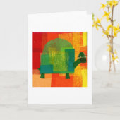 Schildkröte mit Armeehelke Karte (Gelbe Blume)