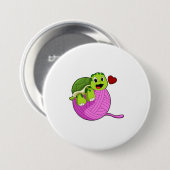 Schildkröte mit Ball of Wool Button (Vorne & Hinten)