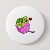 Schildkröte mit Ball of Wool Button (Vorderseite)
